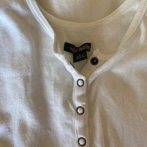 Wild Fable white tank top featuring front buttons